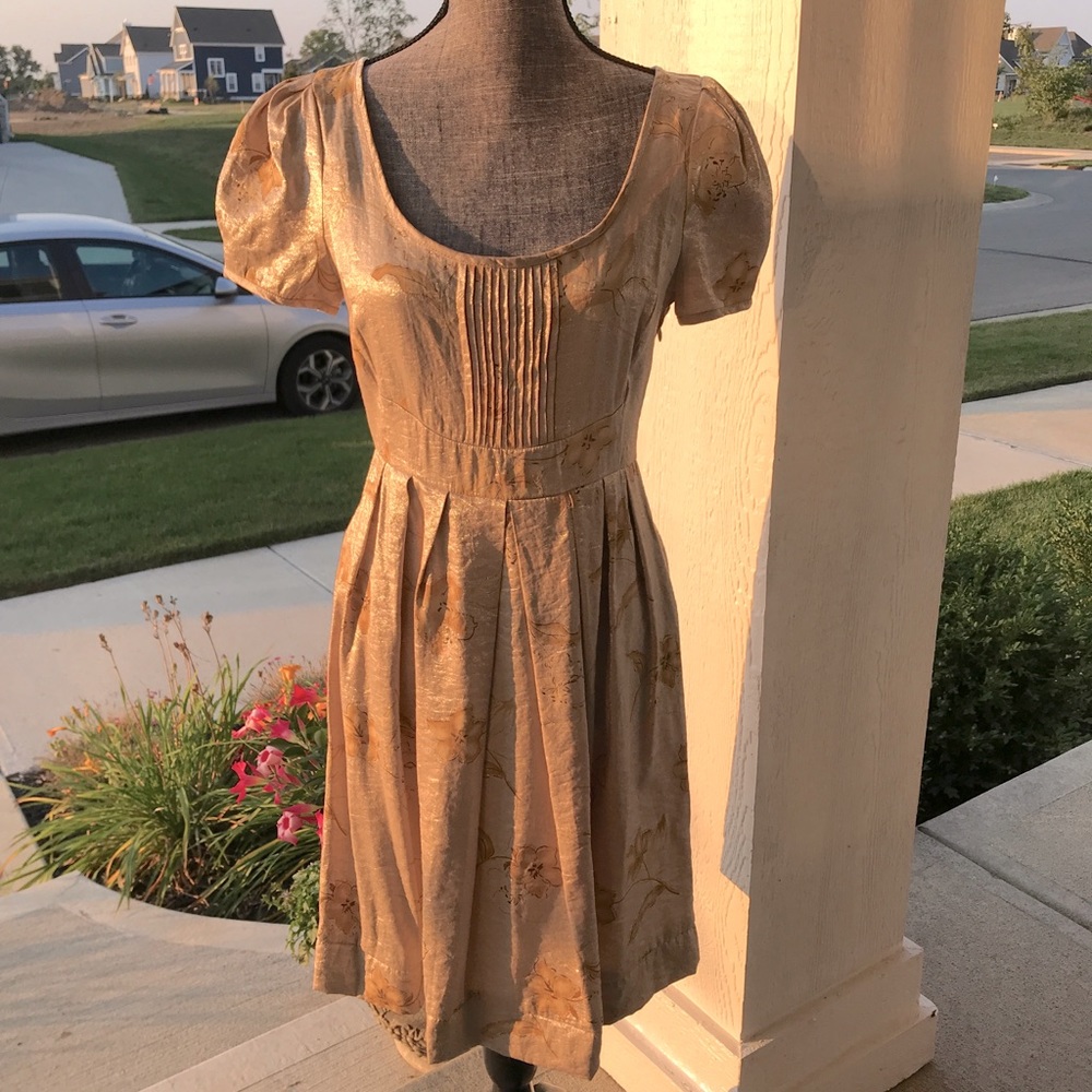 Minuet Gold Floral dress